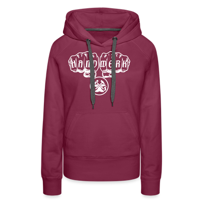 Frauen Premium Hoodie "Metallbauer" Bordeaux Frauen Premium Hoodie {{ color }}