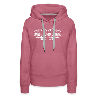 Frauen Premium Hoodie "Handwerk" Malve Frauen Premium Hoodie {{ color }}
