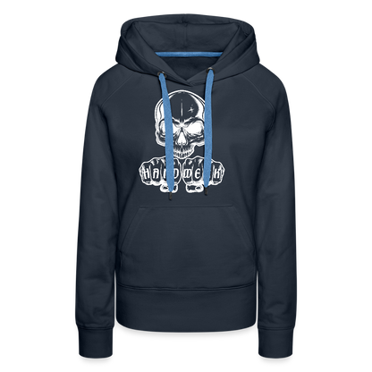 Frauen Premium Hoodie "Skull-Handwerk" Navy Frauen Premium Hoodie {{ color }}