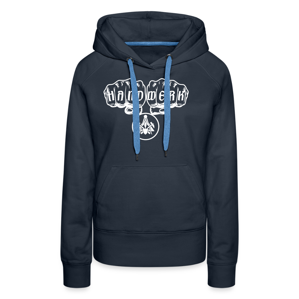 Frauen Premium Hoodie "Maurer" Navy Frauen Premium Hoodie {{ color }}
