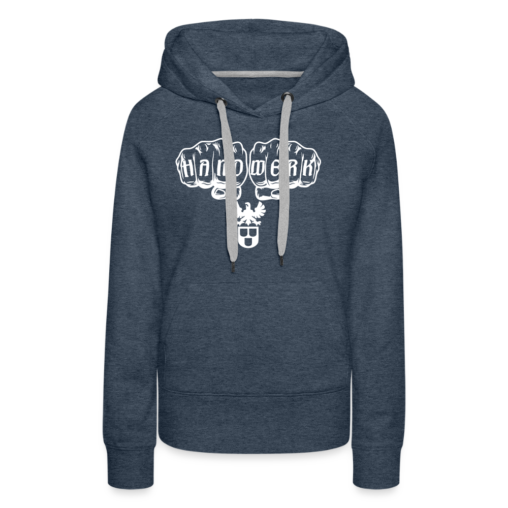 Frauen Premium Hoodie "Maler" Jeansblau Frauen Premium Hoodie {{ color }}