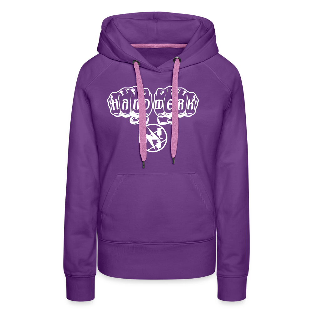 Frauen Premium Hoodie "Elektriker" Purple Frauen Premium Hoodie {{ color }}