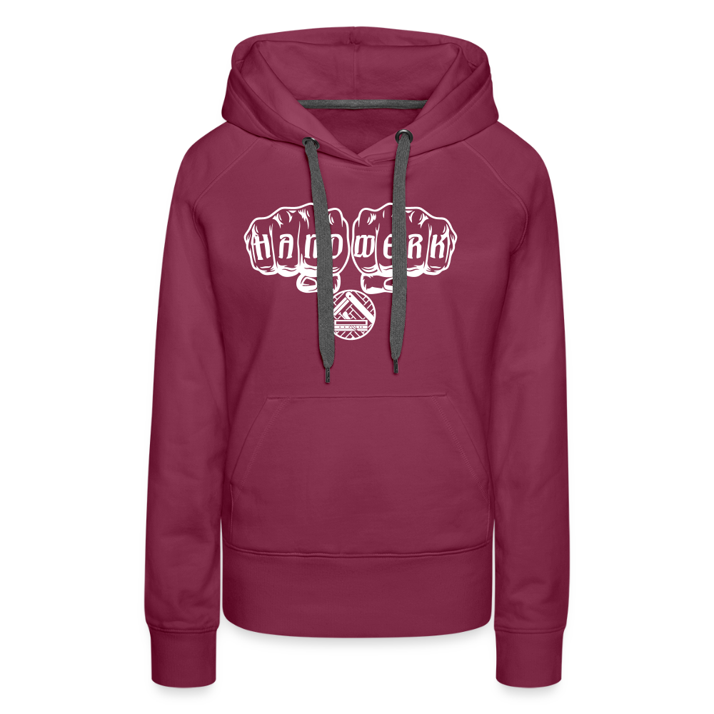 Frauen Premium Hoodie "Parkettleger" Bordeaux Frauen Premium Hoodie {{ color }}