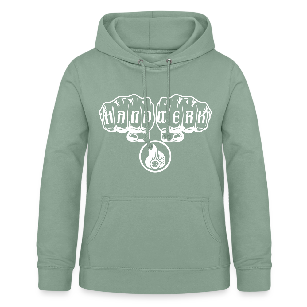 Frauen Hoodie "Klimatechniker" Graugrün Frauen Hoodie {{ color }}