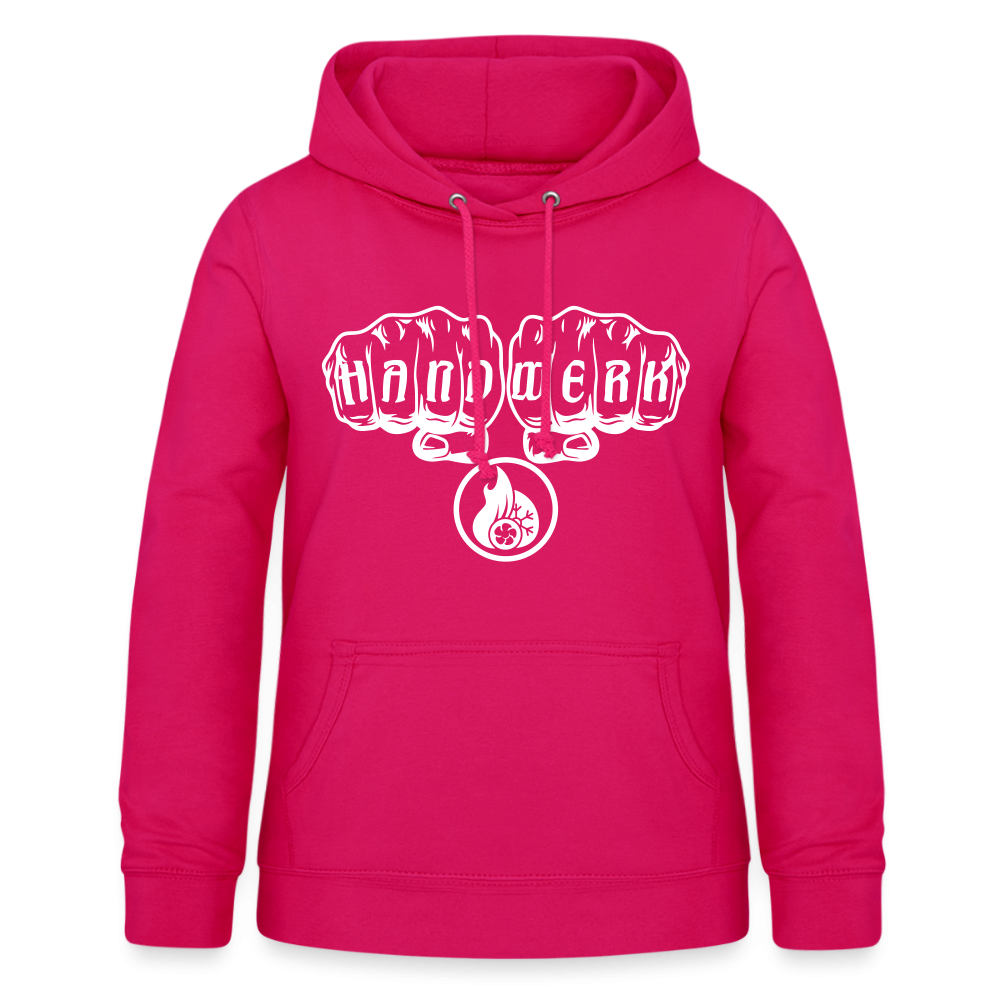 Frauen Hoodie "Klimatechniker" dunkles Pink Frauen Hoodie {{ color }}