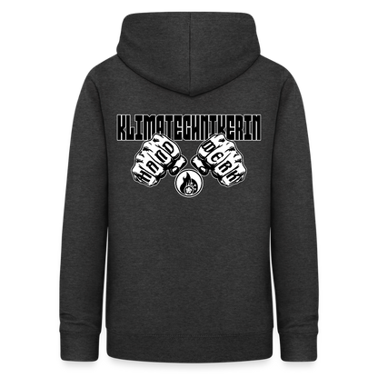 Frauen Hoodie "Klimatechnikerin" (beidseitig beruckt) Anthrazit Frauen Hoodie {{ color }}