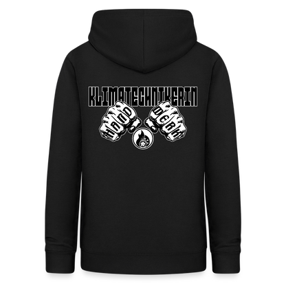 Frauen Hoodie "Klimatechnikerin" (beidseitig beruckt) Schwarz Frauen Hoodie {{ color }}