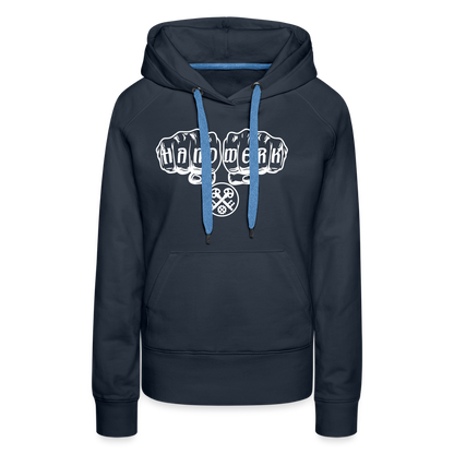 Frauen Premium Hoodie "Schlosser" Navy Frauen Premium Hoodie {{ color }}