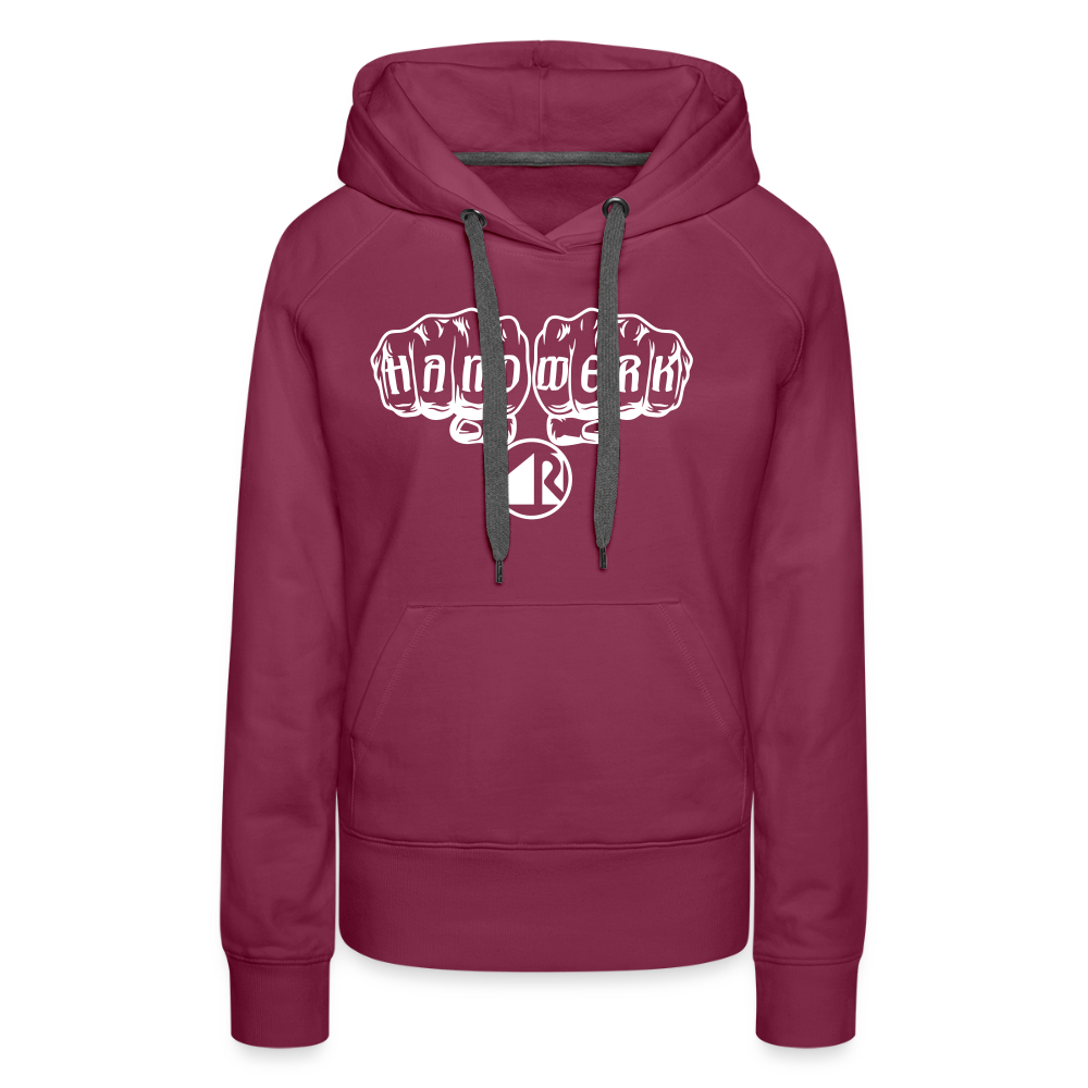 Frauen Premium Hoodie "Raumausstatter" Bordeaux Frauen Premium Hoodie {{ color }}