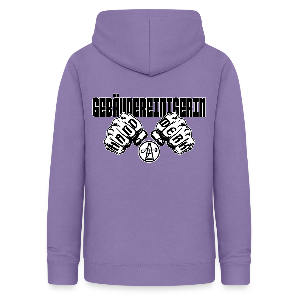 Frauen Hoodie "Gebäudereinigerin" (beidseitig bedruckt) Lavendel Frauen Hoodie {{ color }}