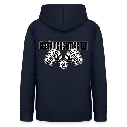 Frauen Hoodie "Gebäudereinigerin" (beidseitig bedruckt) Navy Frauen Hoodie {{ color }}