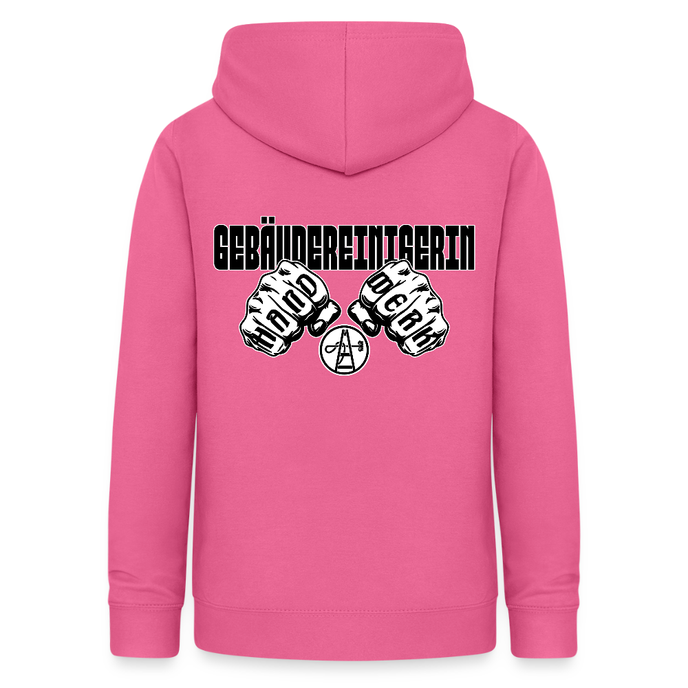Frauen Hoodie "Gebäudereinigerin" (beidseitig bedruckt) Pink Frauen Hoodie {{ color }}