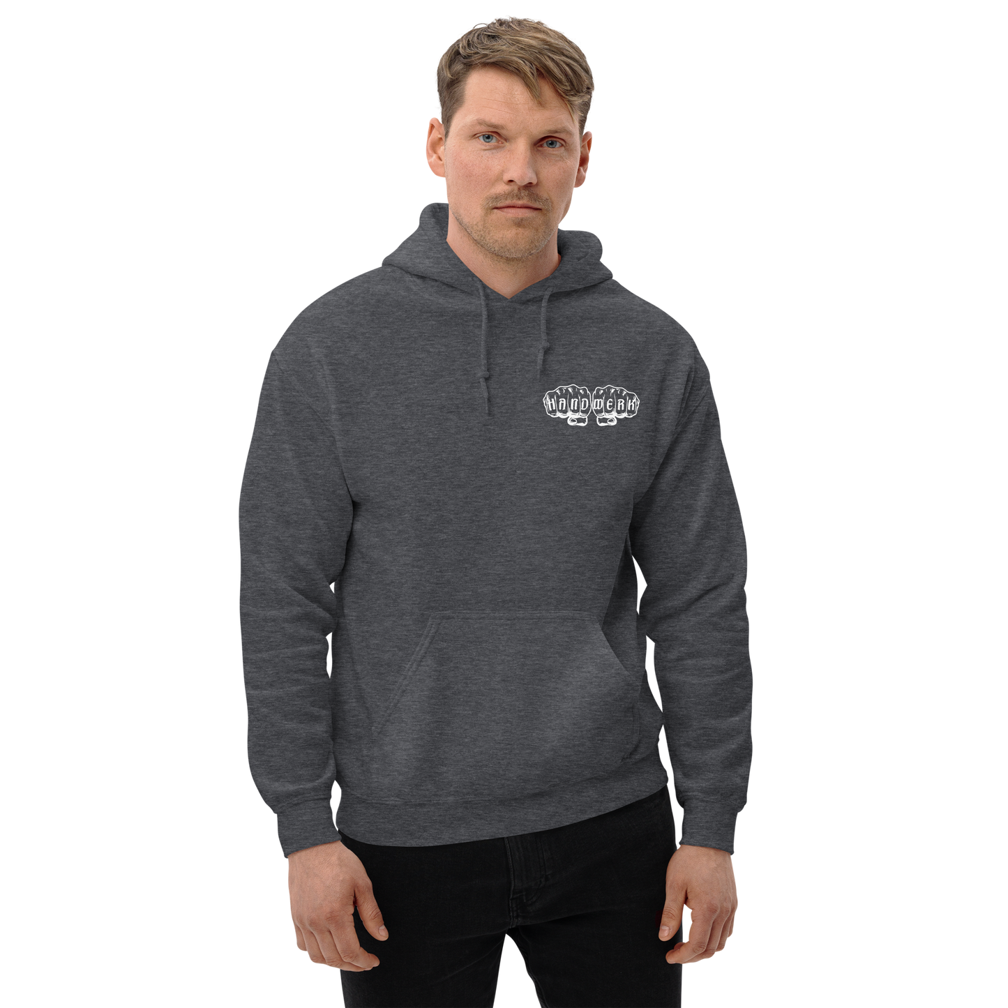Unisex Hoodie "Ehrbare Handwerk" Dunkles Heather