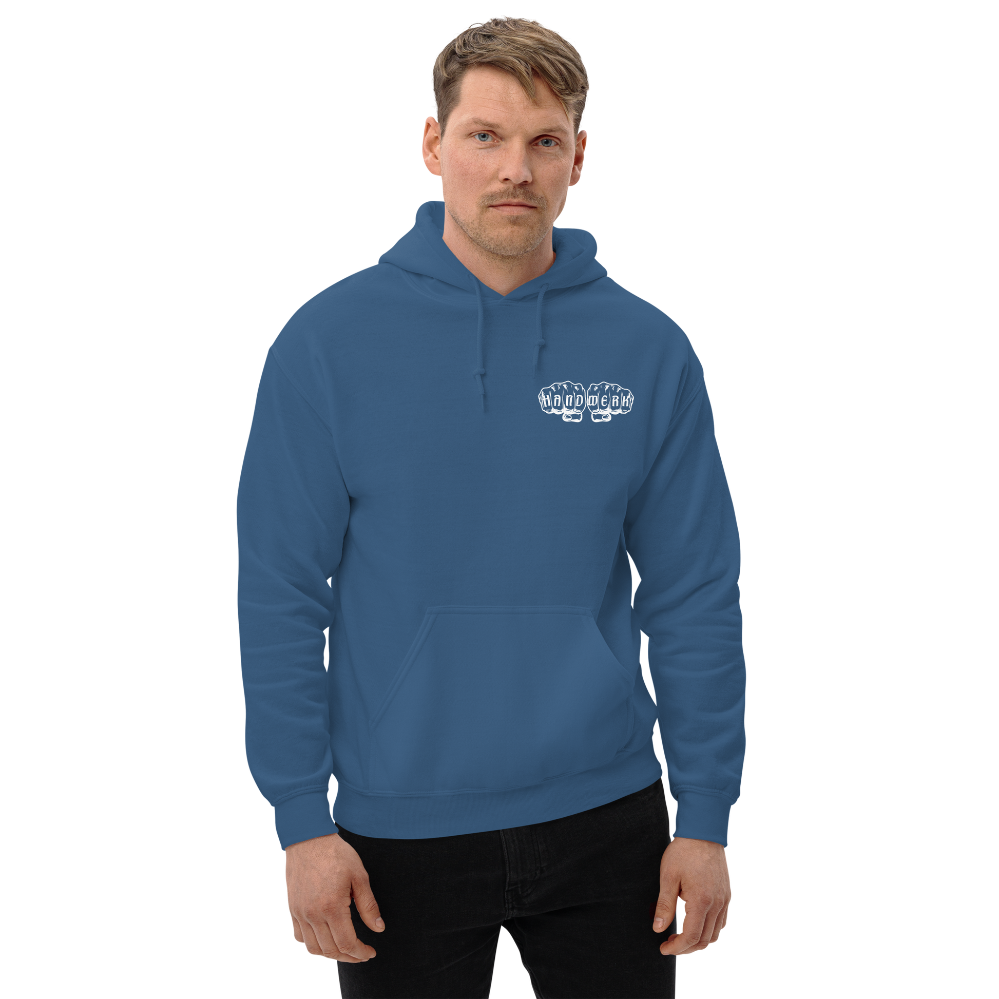 Unisex Hoodie "Ehrbare Handwerk" Indigoblau